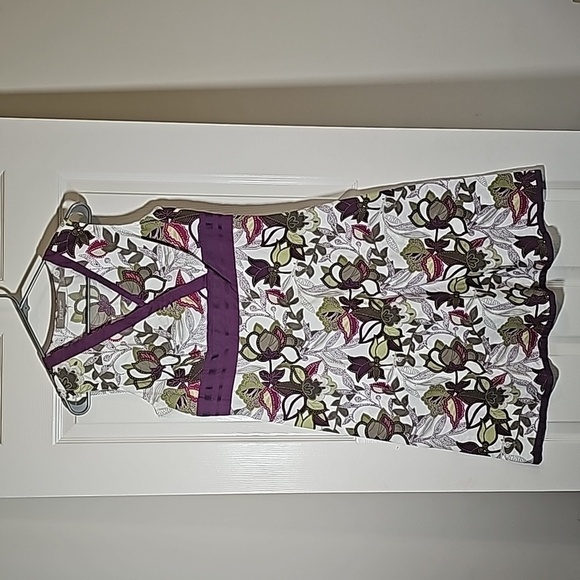 Croft & Barrow Floral Print Dress Purple - Picture 1 of 6